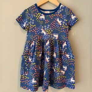 Hannah Anderson playground dress with unicorn and flower print